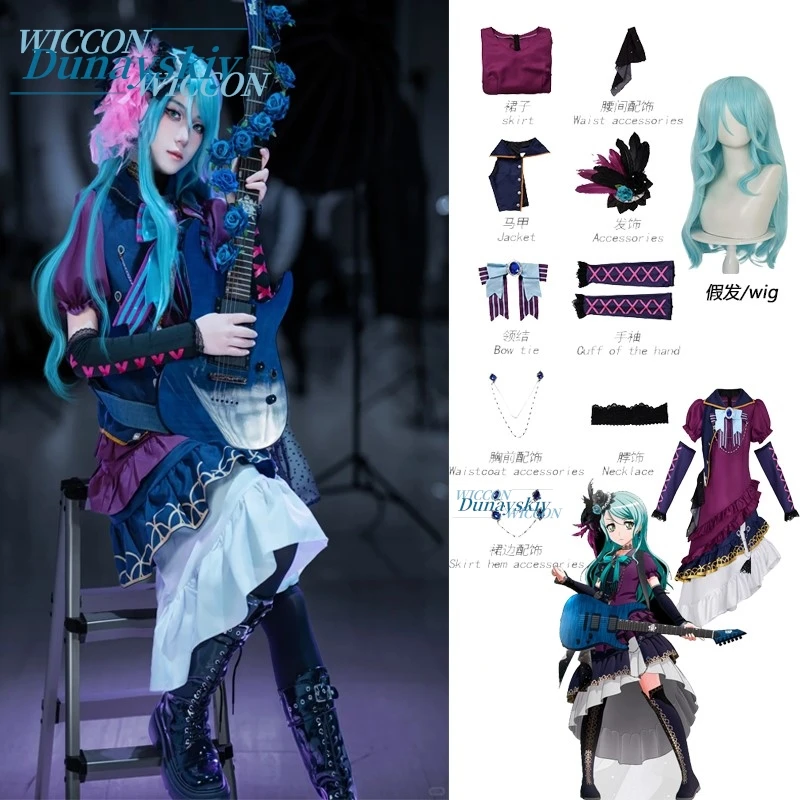 BanG Dream! Hikawa Sayo Cosplay Costume For Halloween Christmas Festival Full set Party Wig Set Partyplay Outfit for Woman Girls