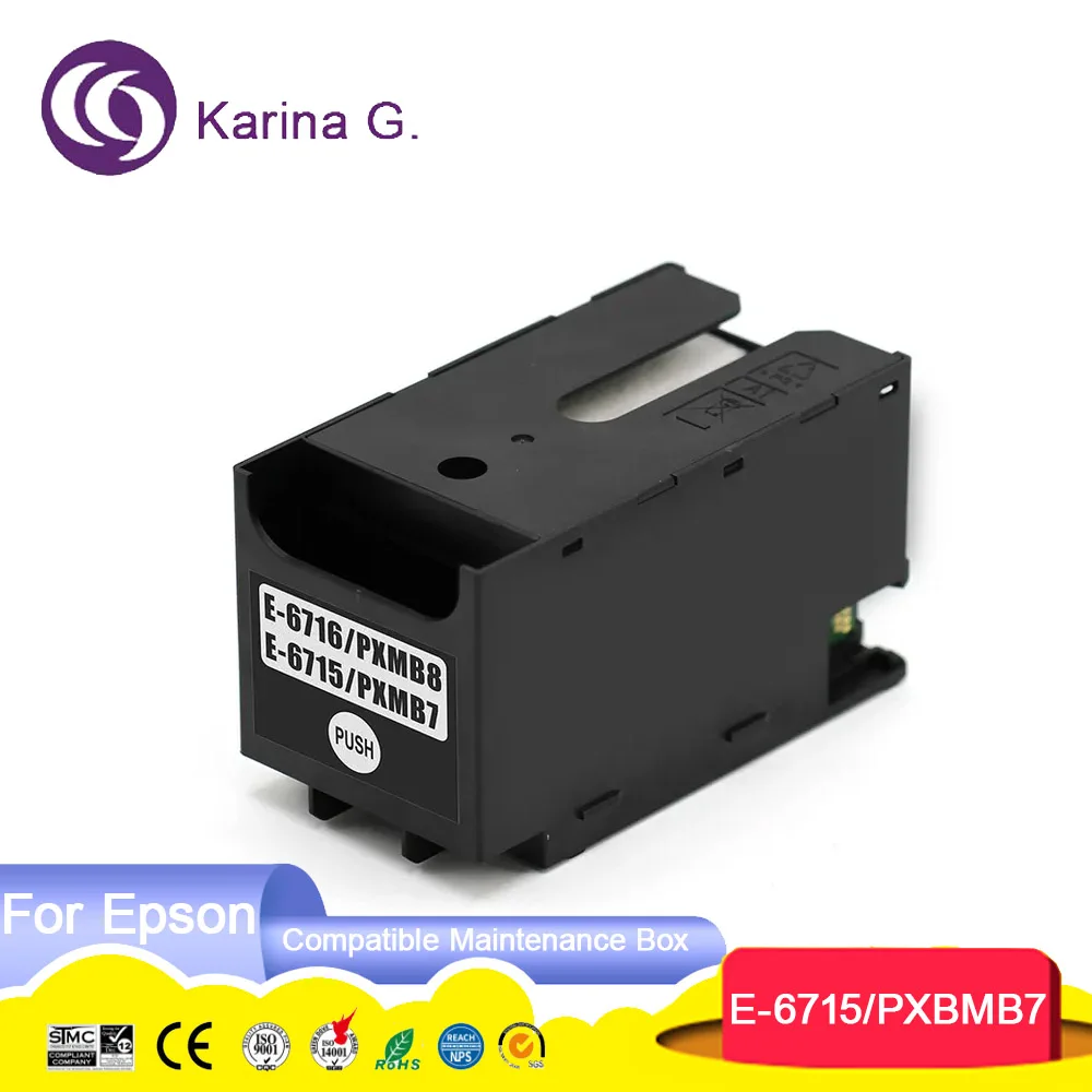 PXMB8 PXMB7 T6715 T6716 Compatible Ink Maintenance Box for Epson WorkForce Pro WF-C5290DW WF-C5790 WF-M5299 Waste Ink Tank