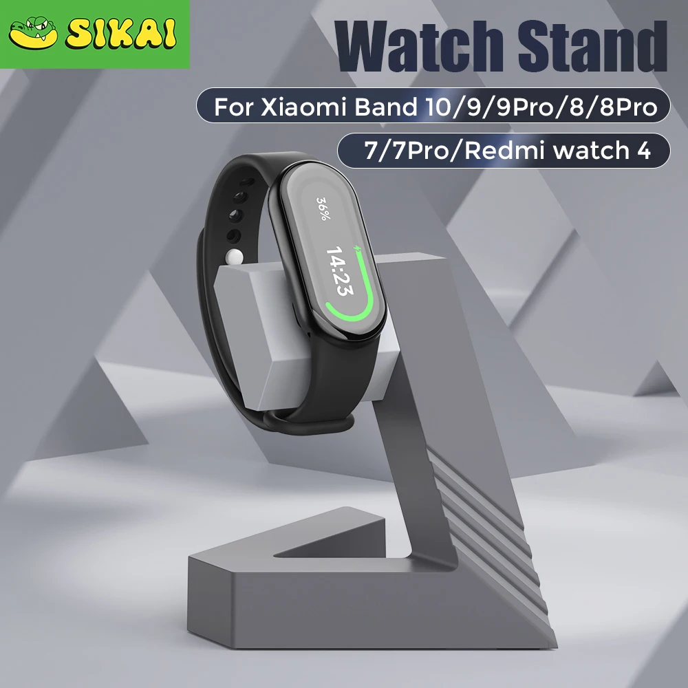SIKAI Charger Dock Charging Stand for Xiaomi Band 10 9/9Pro/8/8Pro/Redmi watch 4 USB Charger Cable holder Smart accessories