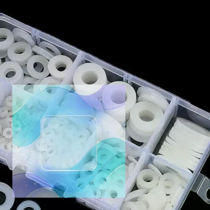 250/500Pcs Weather Resistant Flat Rubber Washer Assortment Kit Anti Leakage Sealing Gasket for Outdoor Plumbing Repairs