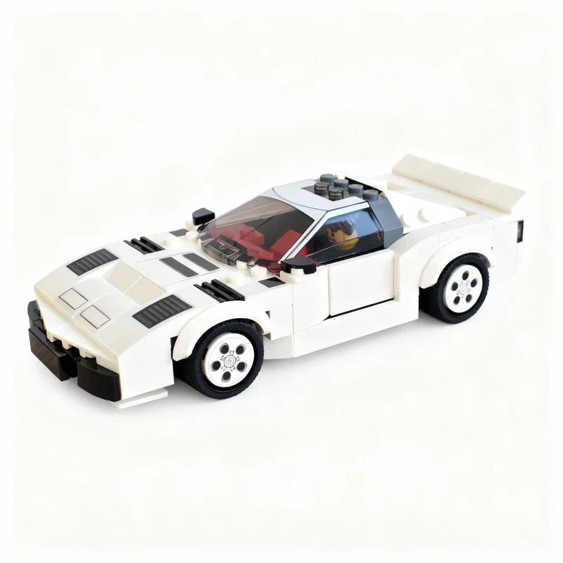 252 pièces MOC City Champions Corvette Modèle de blocs de construction Jouets Cadeau de Noël Assemblage Éducatif Briques Idée Créative