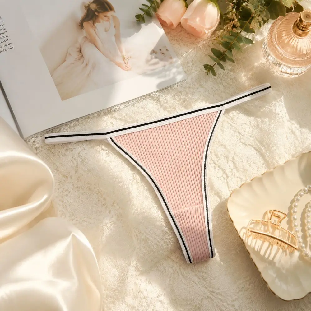 Breathable Low Waist Women's Panties Lingerie Cotton Women Thong Sweet Seamless Female Underwear Daily