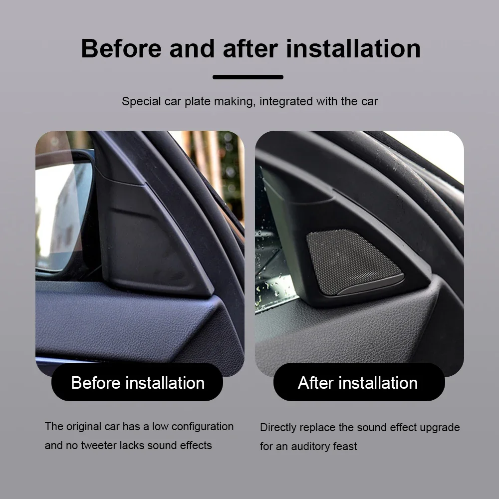 Car Tweeter Cover Trim Kit For BMW F10 F11 5 Series Front Rear Door Speaker Audio Loudspeaker Original Upgrade Accessories Refit