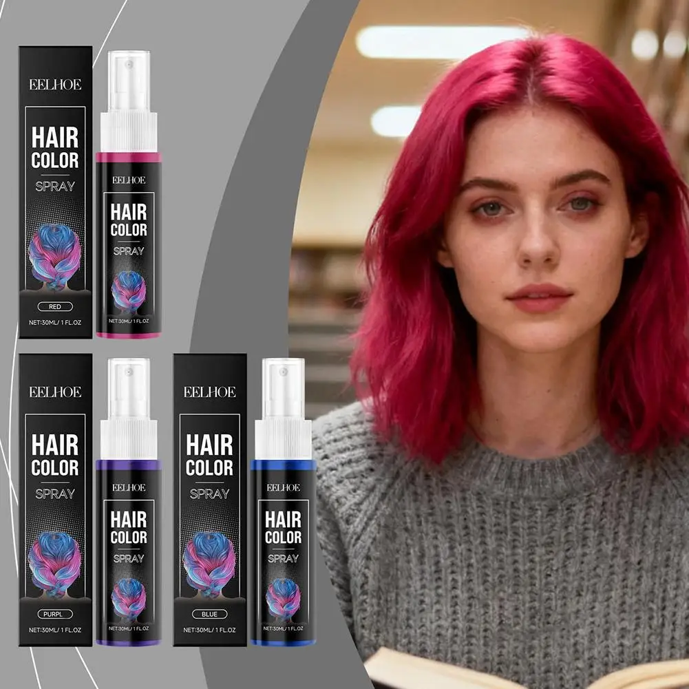 

Wholesale Red Temporary Hair Spray Portable And Easy To Color Fashionable Hair Color Change Styling Daily Hair Spray