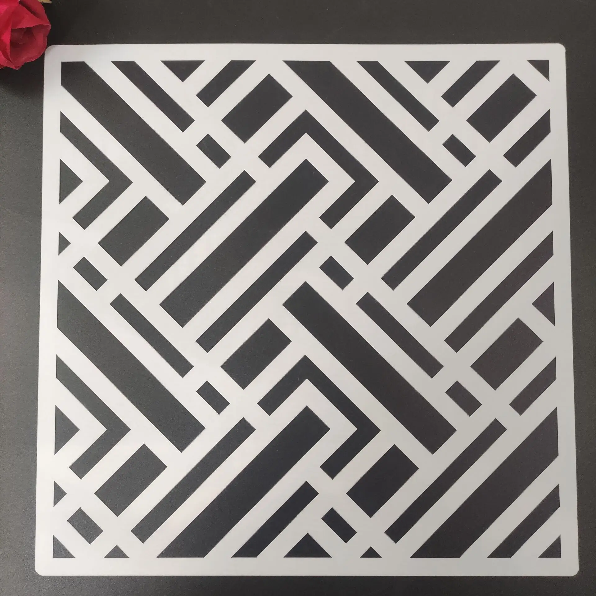 

30 * 30cm DIY reusable molds laser cut painting stencils floor tile fabric wall mold furniture mandala N38