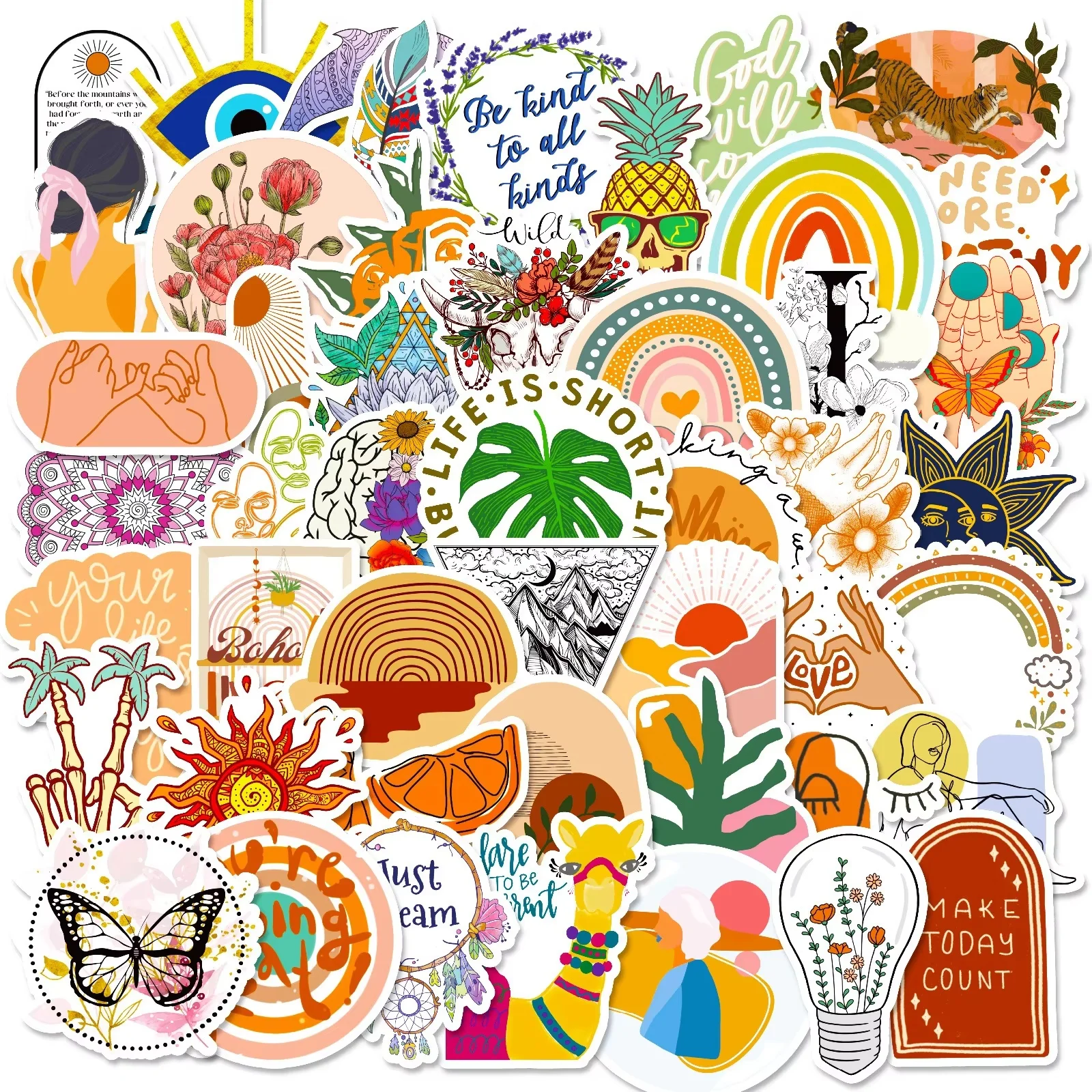 50-teilige Clown-Ausdruckspaket-Aufkleber, lustige Promi-Charaktere für Notizbücher und Koffer, Animations-Träivationsspielzeugfiguren