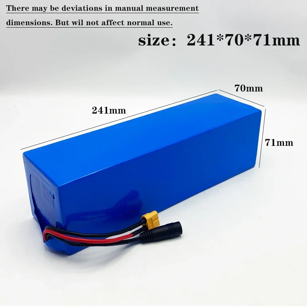 1500W high power 48V 10.5Ah 13S3P 18650 battery with integrated BMS, 54.6V rechargeable lithium battery for electric scooter