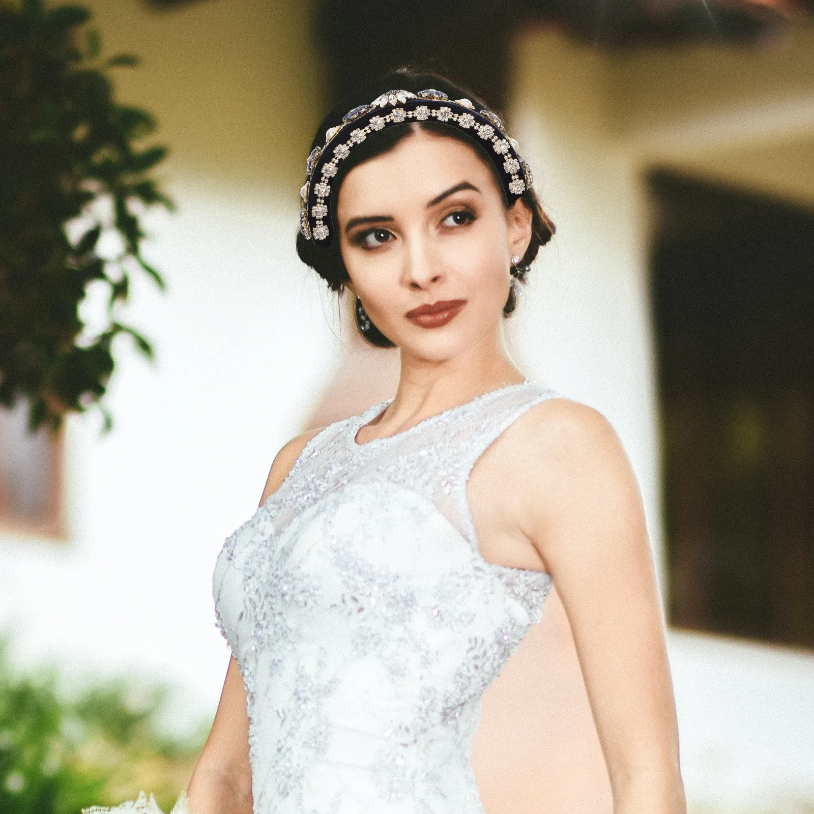 

1 шт. Элегантный ободок для волос в стиле барокко для женщин, для коротких, кудрявых, волнистых и прямых волос, для умывания, физкультуры, повседневного использования, декоративный