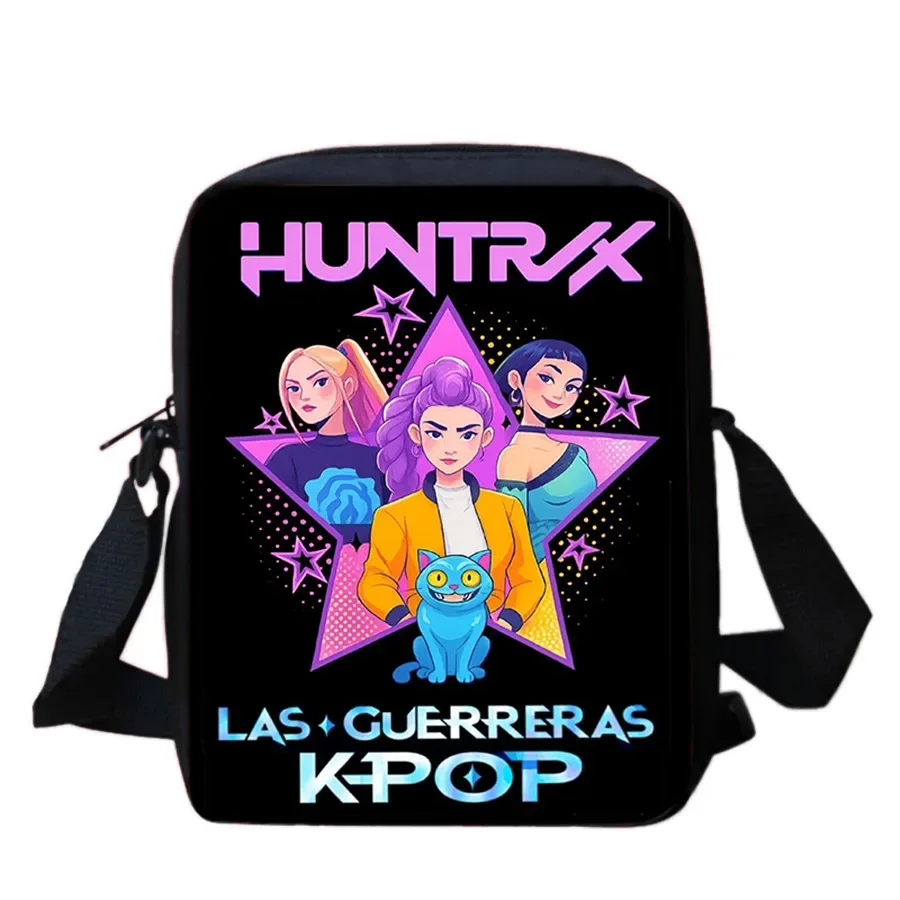 الكرتون KPop-Dem-onHun-ters معزول حقائب كروسبودي للسفر الغذاء حقيبة التخزين المحمولة الحرارية برودة حقائب كروسبودي #5