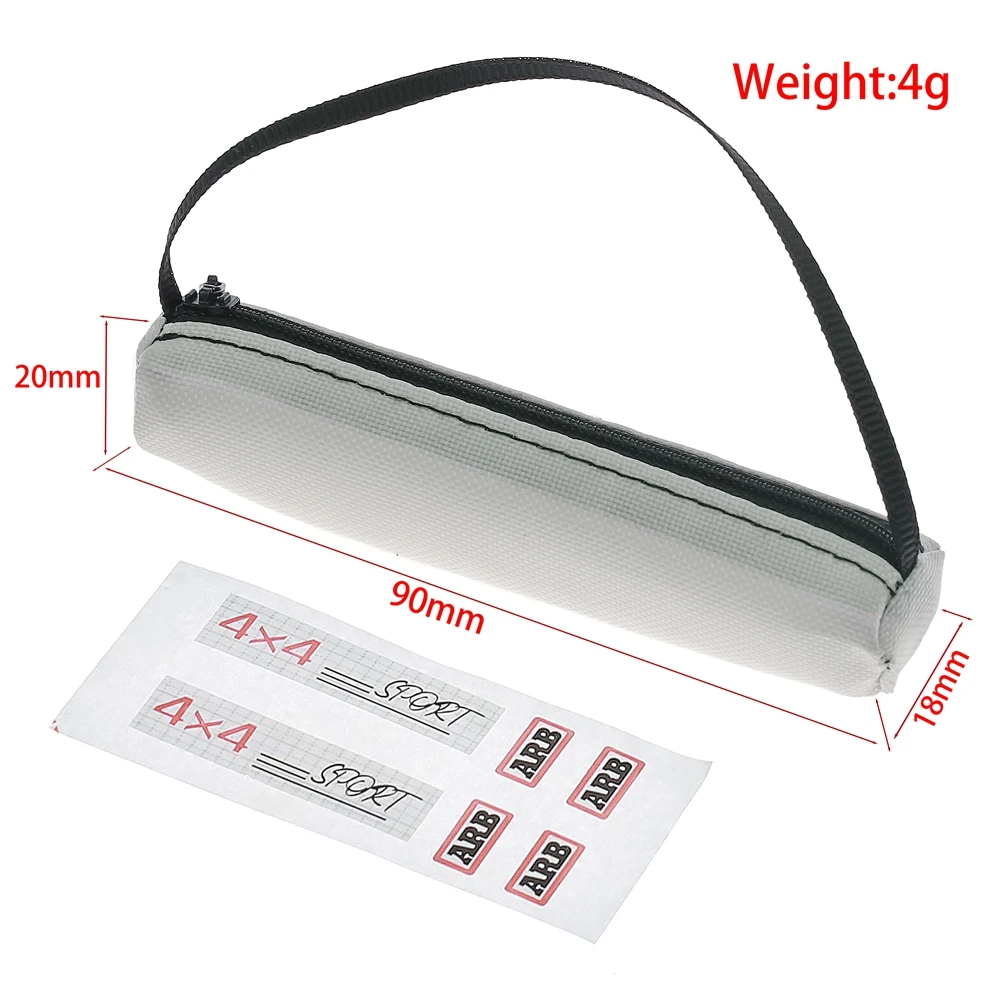 Akcesoria do modeli RC 1/8, 1/10, symulacja akcesoriów do wnętrza, torby podróżne, ozdoby, pasują do Yikong, TRX4, Tank 300, itp.