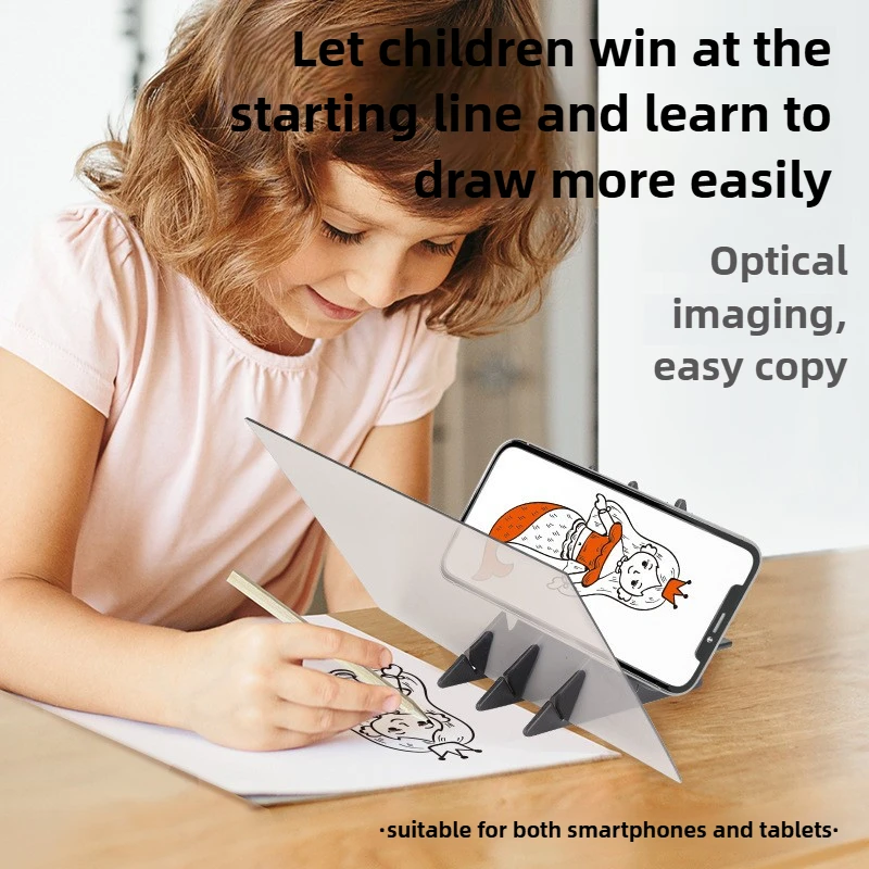 Przenośna tablica kreślarska do projekcji optycznej Narzędzie do szkicowania kompatybilne ze smartfonami Tablety Rysowanie Zabawka edukacyjna dla dzieci