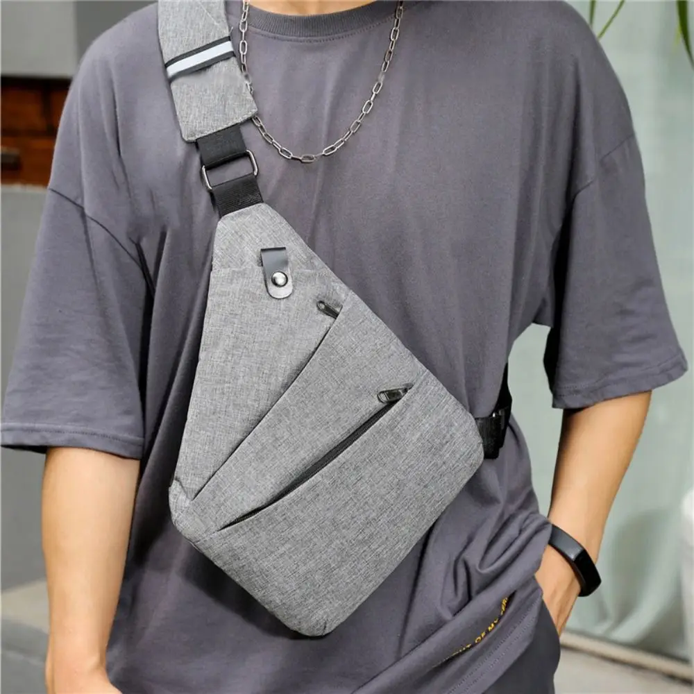 

Large Capacity Men's Chest Bag Cross-body Removable Shoulder Strap Men Crossbody Bag Fashion Casual Sports Shoulder Bags Travel