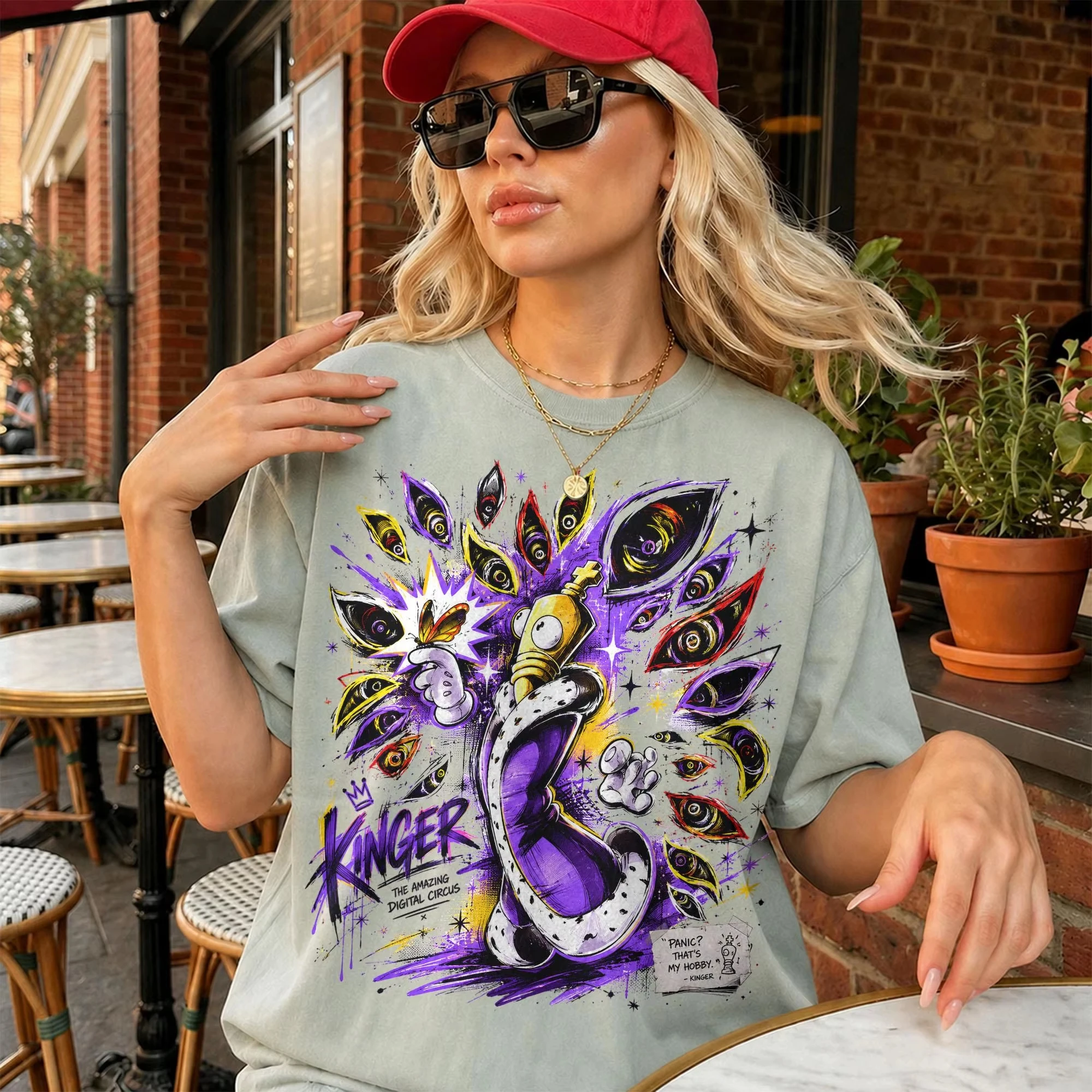 2026 new Amazing digital circus graphics T-shirt suitable for both men women featuring cartoon short-sleeved top for street wear