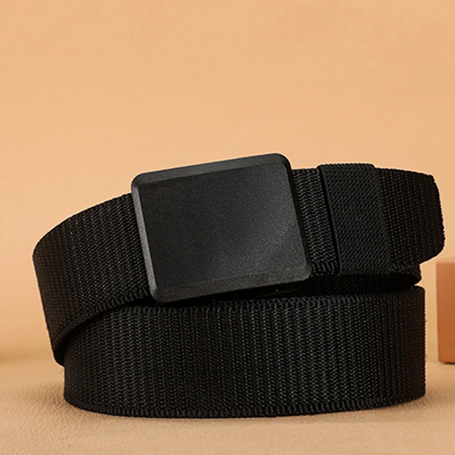 1Pc New Automatic Buckle Nylon Belt Outdoor Hunting Multifunctional Tactical Canvas Belt High Quality Men And WomenBelt