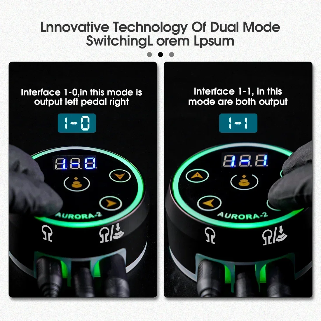 Aurora-2 Daul Tattoo Power Supply Mode Switching Mini Touchpad Digital LCD Display With Adaptor For Machine Pen Tattoo Supplies - Image 3