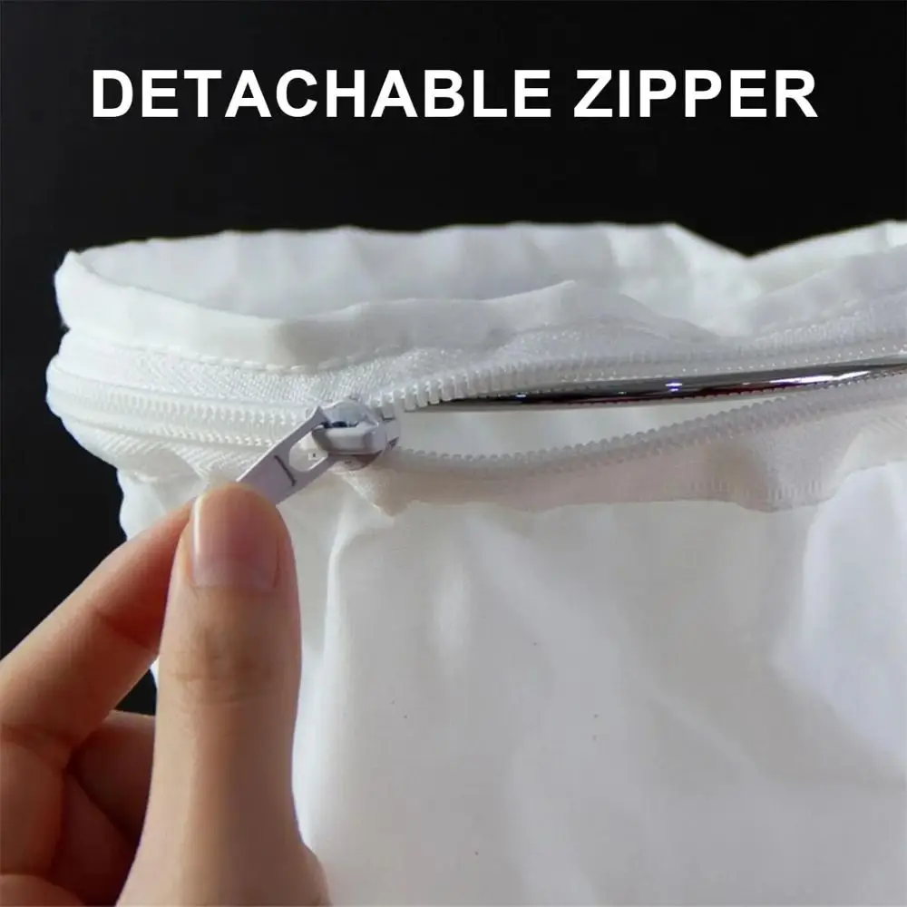 Kitchen Supplies Coffee Milk Tea Filter Mesh Reusable with Handle Steel Ring Filter Bag Mesh Cotton Multi-function