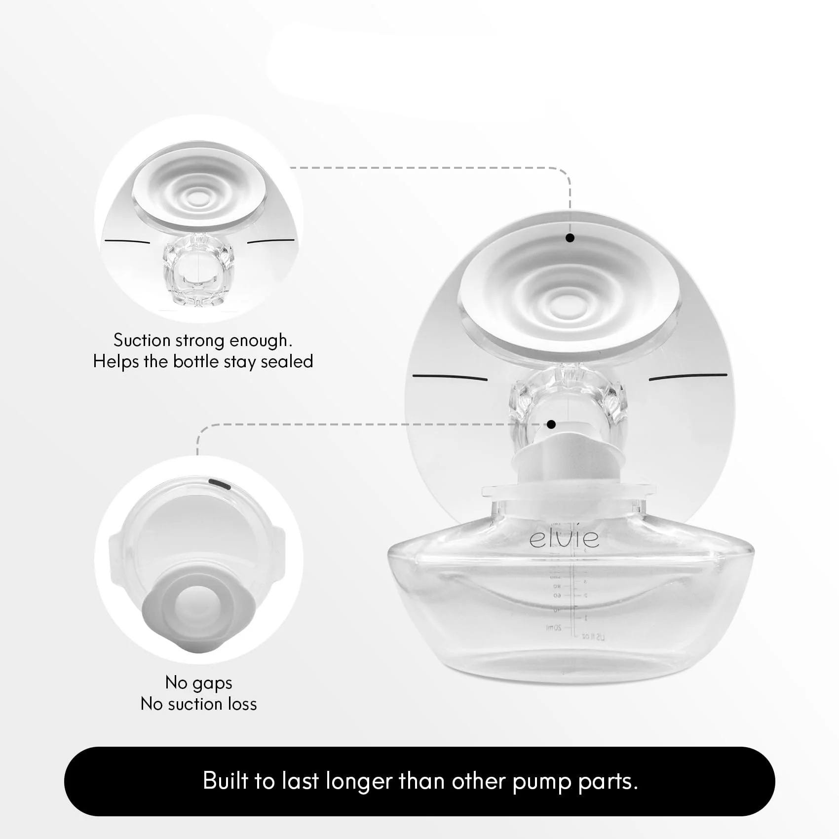 Duckbill Valves & Pump Seals Diaphragm Compatible with Wearable Elvie Breast Pump and Pump Parts Replacement Membrane Part