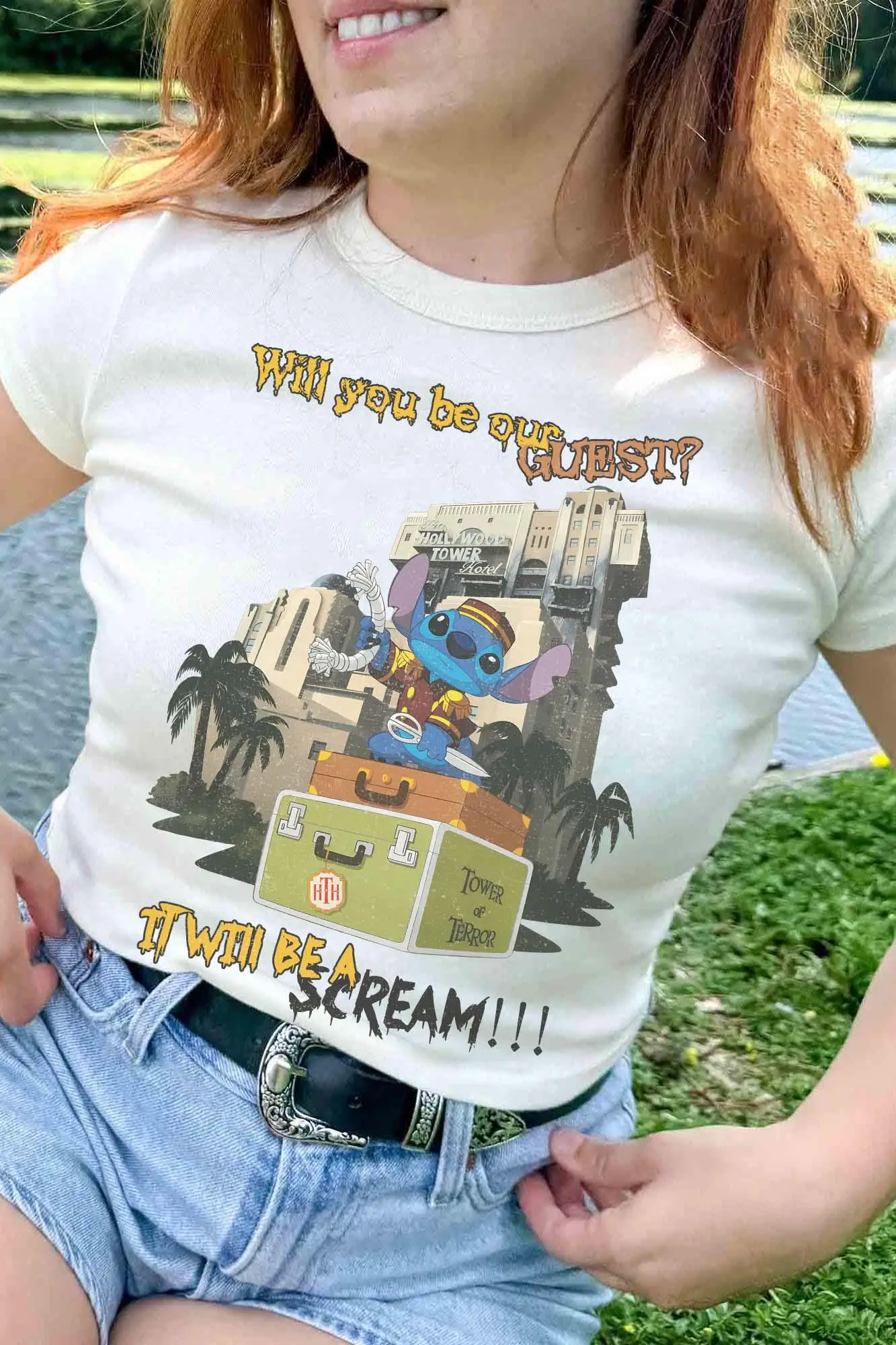 ديزني غرزة زي هالوين برج الإرهاب قميص غرزة منطقة الشفق هالوين المحملة ديزني حفلة الهالوين 2025 #2