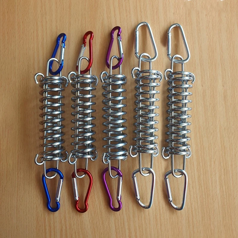 Portable Stainless Steel Tent Tension Spring Buckle Canopy Awning Rope Tensioner Outdoor Equipment