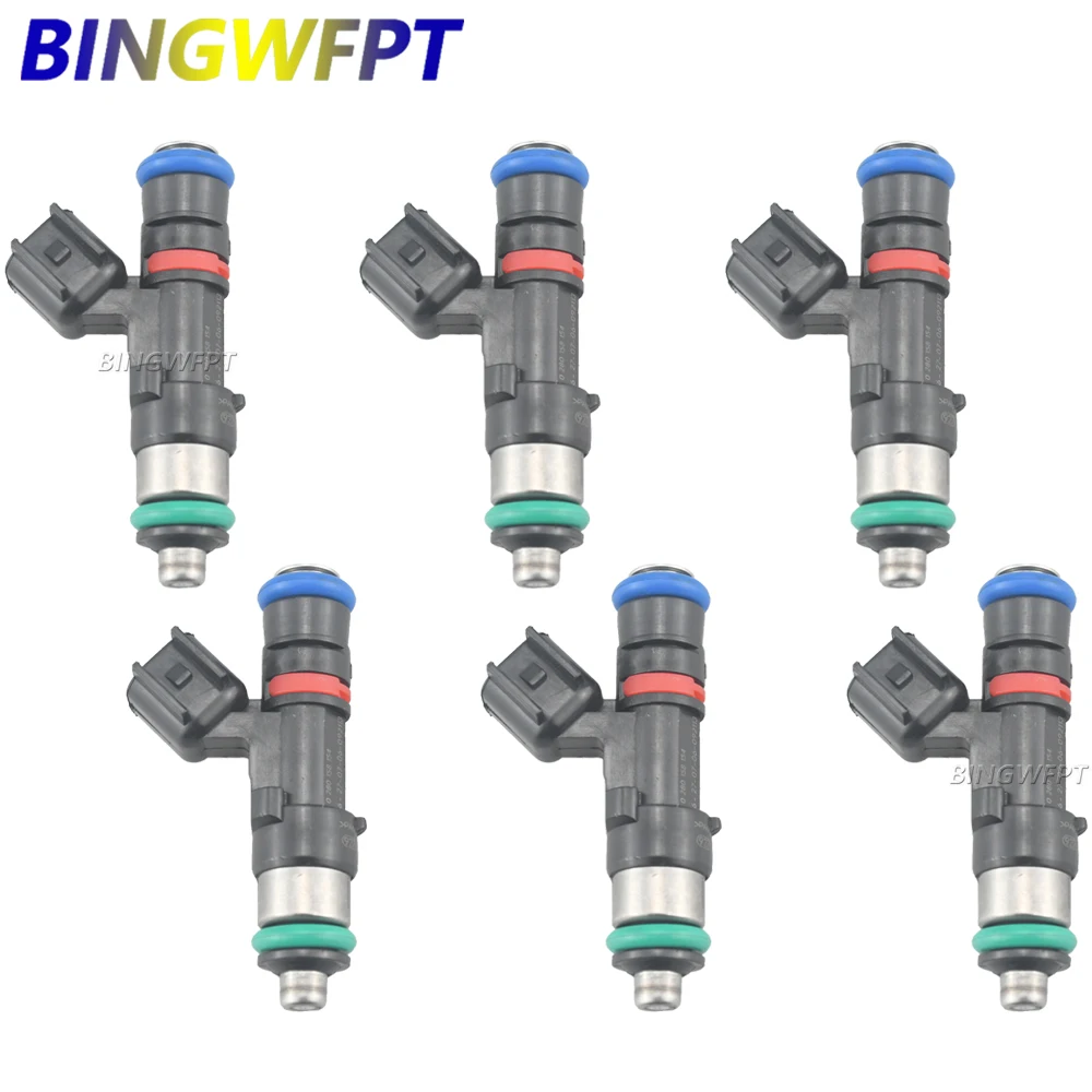 

6PCS/LOT Nozzles for Saturn Outlook Vue GMC Acadia Buick Enclave 3.6L V6 Fuel Injector Nozzle 0280158154 12602223 2007 - 2010