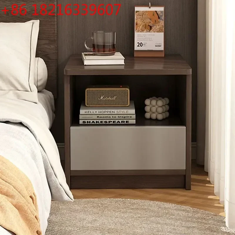 Simple Drawers Bedside Table Bedroom Wood Organizer Corner Storage Nightstand Librero Coffee Mesitas De Noche Trendy Furniture