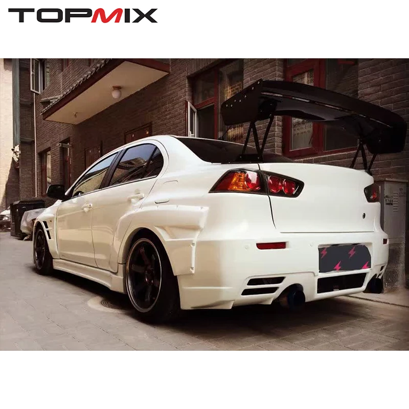 For Mitsubishi Lancer Evolution VII/VIII/IX/X VT-Style Double-Layer Carbon Fiber Rear Wing Spoiler view 2
