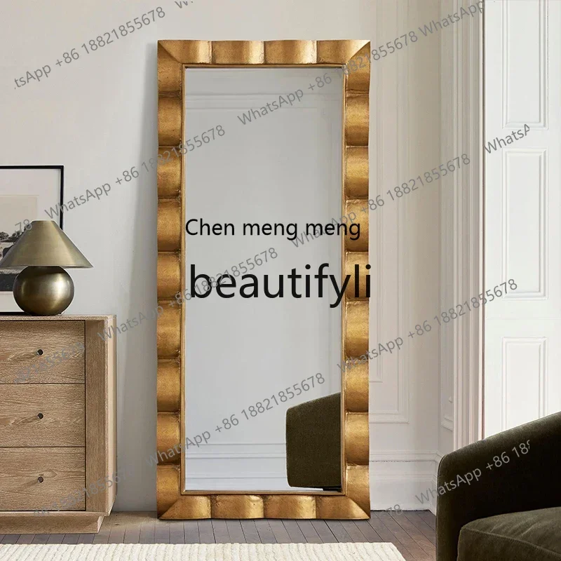 D06 American retro full-length mirror bedroom wavy full-length mirror wall-mounted porch floor-to-ceiling mirror view 2