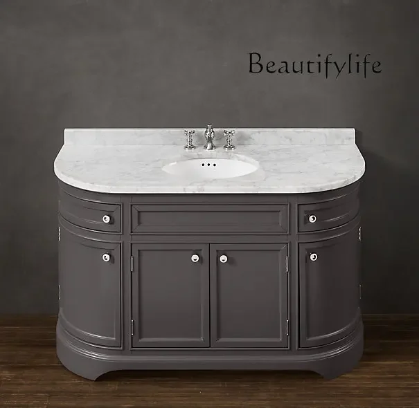 

FGMobile da bagno francese rurale retrò in legno massello Lavabo moderno nordico minimalista italiano in rovere
