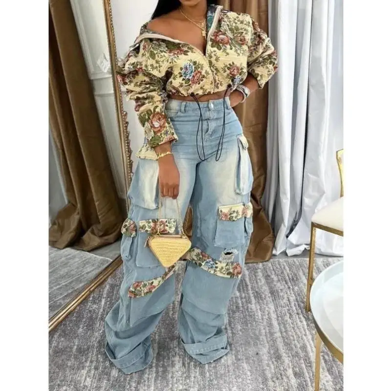 

Женская шелковая куртка-жакет с цветочным принтом, на меховой подкладке, для женщин среднего возраста, больших размеров, длинная, теплая, зимняя