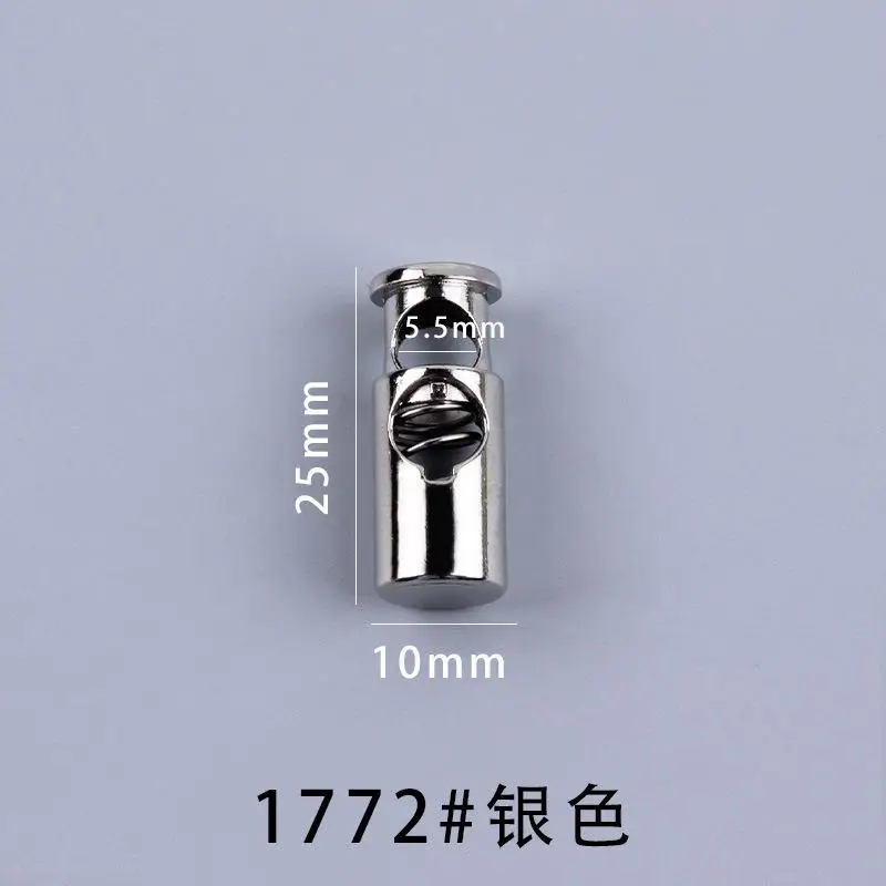 Legering Koord Lock Stopper Lente Toggle Clip Voor Paracord Touw Lanyard Trekkoord Tas Schoenveter Kledingstuk DIY Accessoires 100 stk/partij