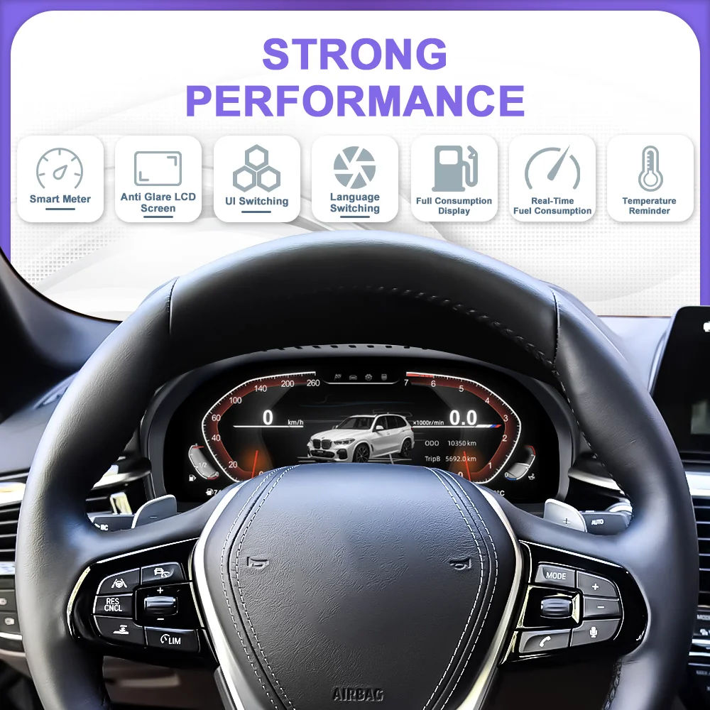

ЖК-дисплей для Mercedes BMW 5, 6, 7 серии, X3, X4, X5, X6, GT, F-класса 2010-2017 гг. Цифровой спидометр, ЖК-панель приборов, модернизированный кластер приборной панели.