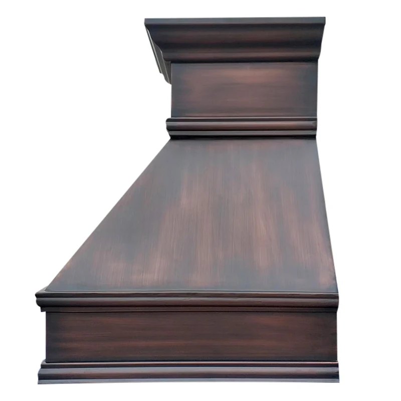 Kitchen Range Hood Copper Household Kitchen Extractor Cooker Vent Cover Chimney Hood