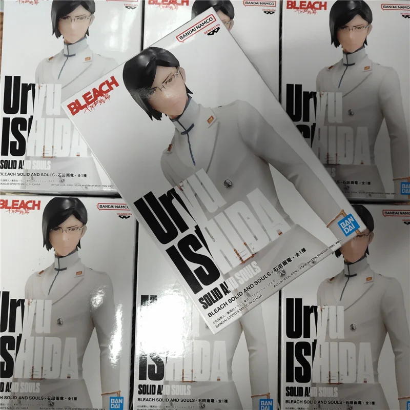 In Stock Bandai Original BANPRESTO Solid and Souls Bleach Ishida Uryuu PVC Anime Figure Action Figures Model Toys