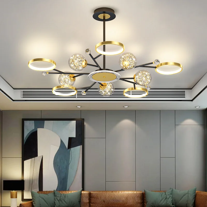 

Living Room Nordic Chandelier Post Modern Minimalist Light Luxury 2021 New Creative Home Bedroom Starry Dining Room Chandelier