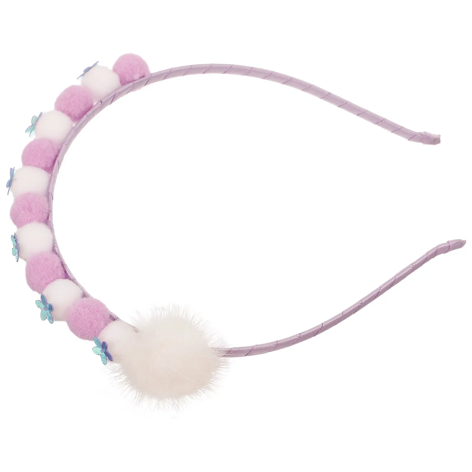 

Girl Headband Cute Decorative Hair Accessories Furry Ball Design for Kids Toddler Children Party Festival Headband