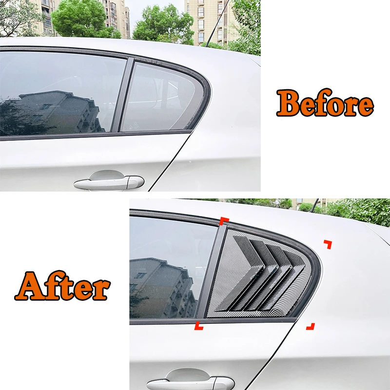 For BMW 1 Series E87 2005-2011 Car Rear Window Shutter Cover Trim Window Louver Side Vent Trim Auto Accessories