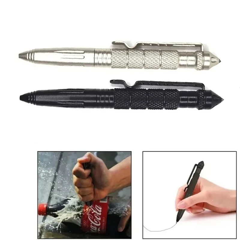 Aluminum Alloy Tactical Pen School Office Ballpoint Supplies Emergency Window Breaker Tip Office Student Writing Tools EDC Pen