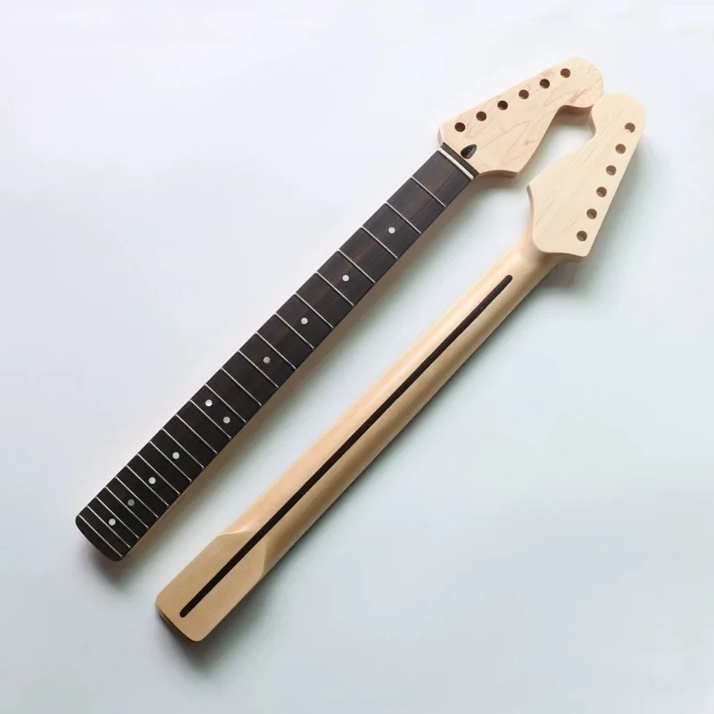 DIY Guitar Replacement Neck Canadian Hard Maple, Rosewood Fingerboard 22 Frets Nitro Finish 43mm Nut
