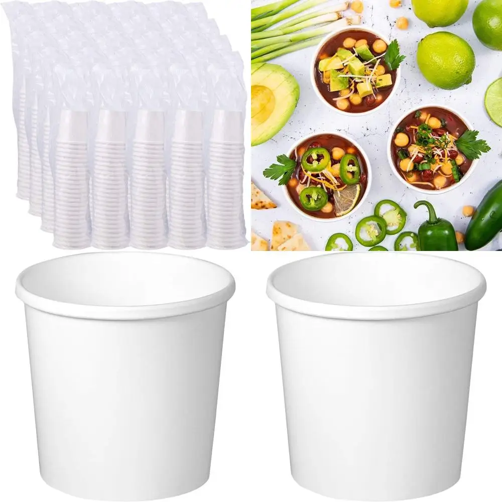 

12 oz White Flexstyle Disposable Paper Food Container, Pack of 500