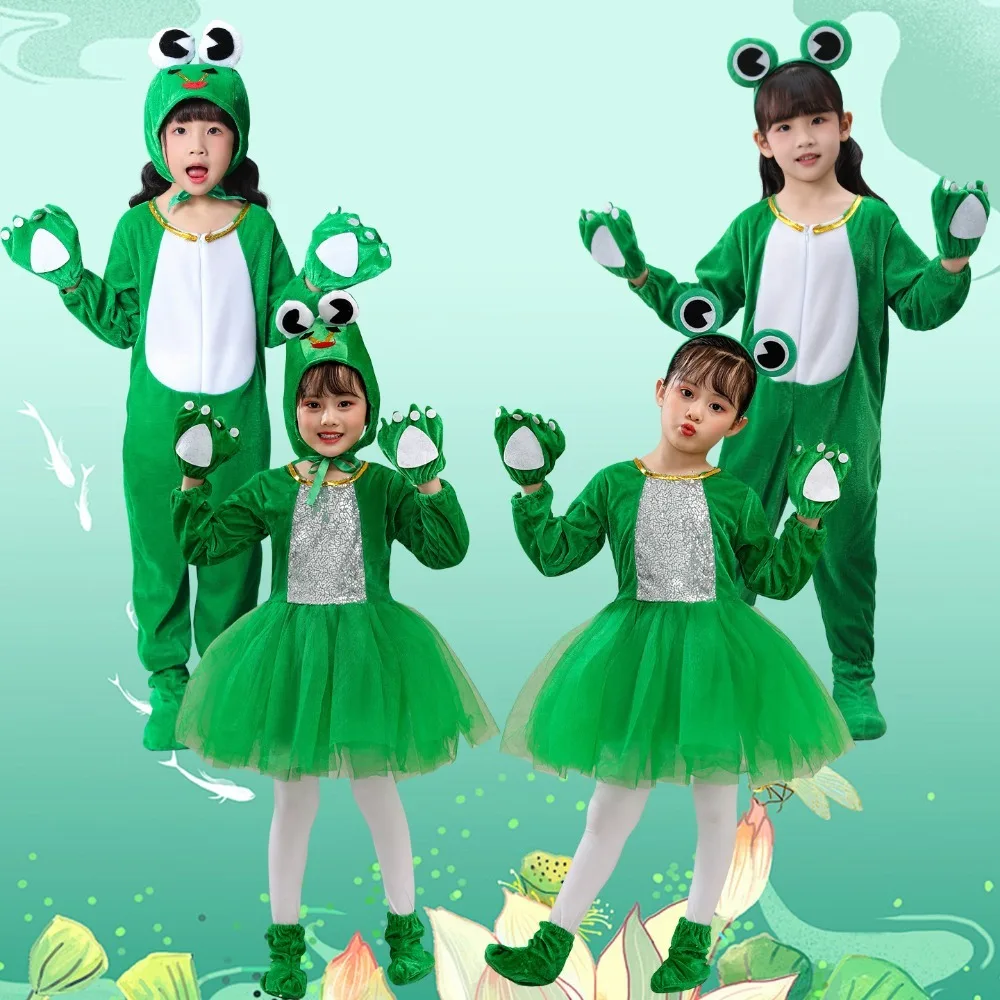 

Cute Frog Costume for Kids Animal Dance Performance Tadpole Outfit