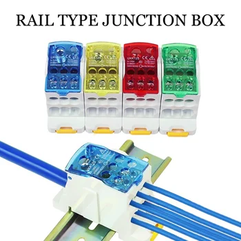 UKK 80A 125A 160A Several 400A Din rail terminals several output power distribution block box electrical wire junction box