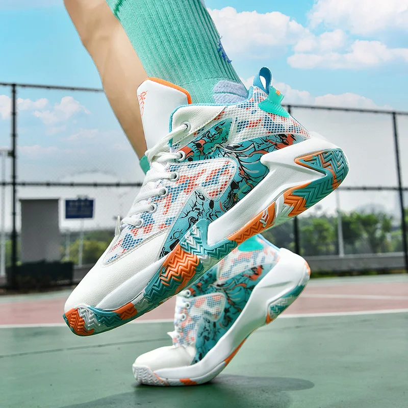 Scarpe da basket da uomo originali maschili traspiranti unisex taglie forti moda resistente all'usura trainer sneakers da esterno antiscivolo Luxyry