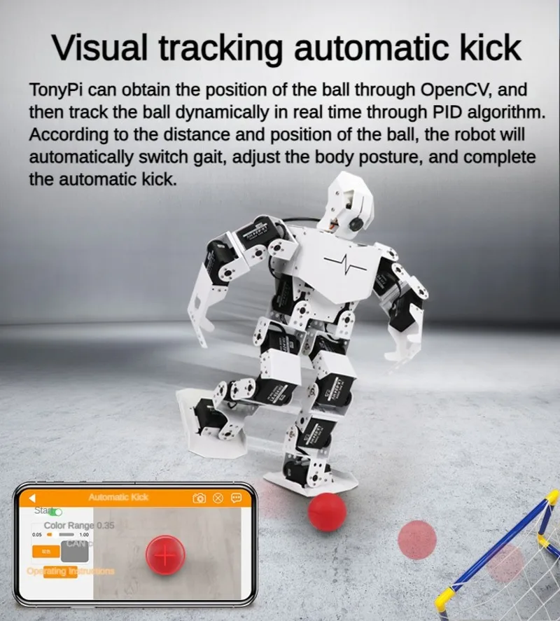 17 Dof Biomimetic Humanoid Robot AI Humanoid Servo Robot For Raspberry Pi 4B or 5 Python Programmable Kit Support ChatGPT Model