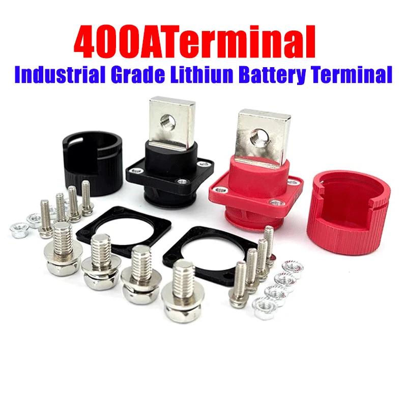 

Full Coppe 400A High Current Terminal Block r Nickel Plated Lithium Battery Terminal Through Wall Energy Storage Connector