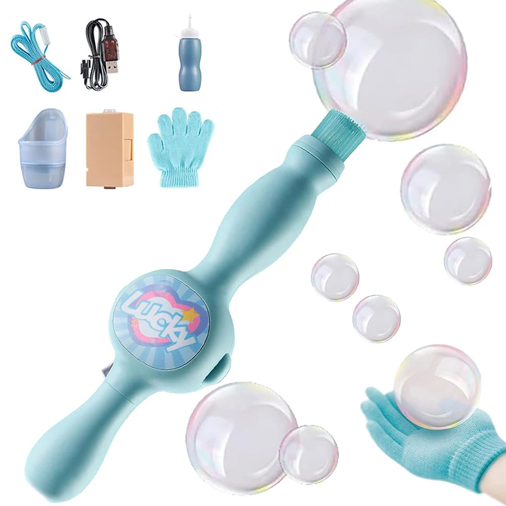 Machine à bulles de fumée élastique, souffleur de bulles automatique pour enfants, jouets de jardin de fête en plein air d'été