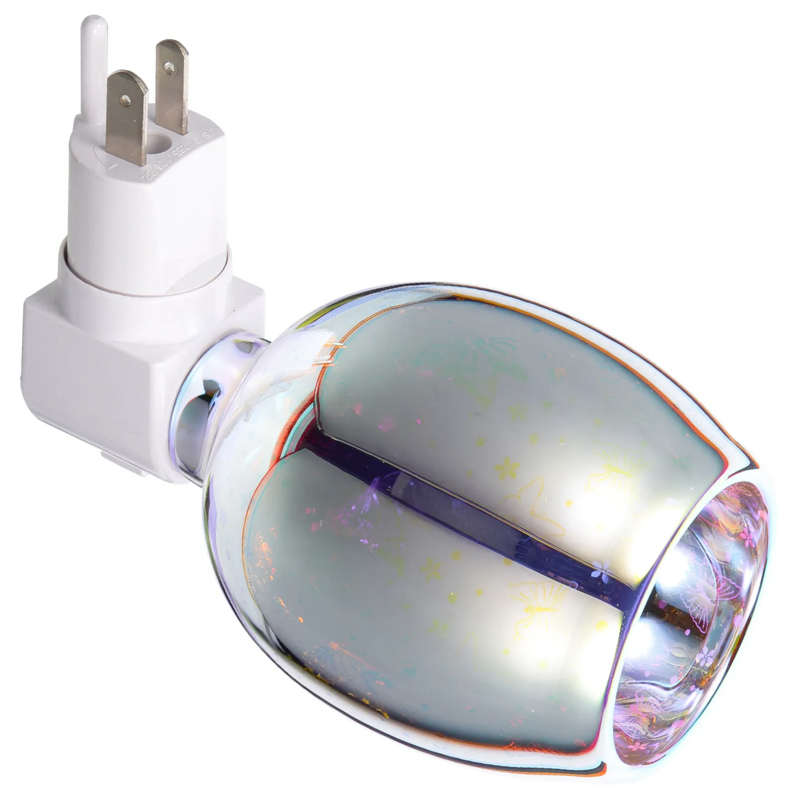 1Pcs Plug-in Glass Fragrance Warmer Smokeless Wax Burner Aromatherapy Lamp for Bedroom Living Room Relaxation Fragrance Warmer