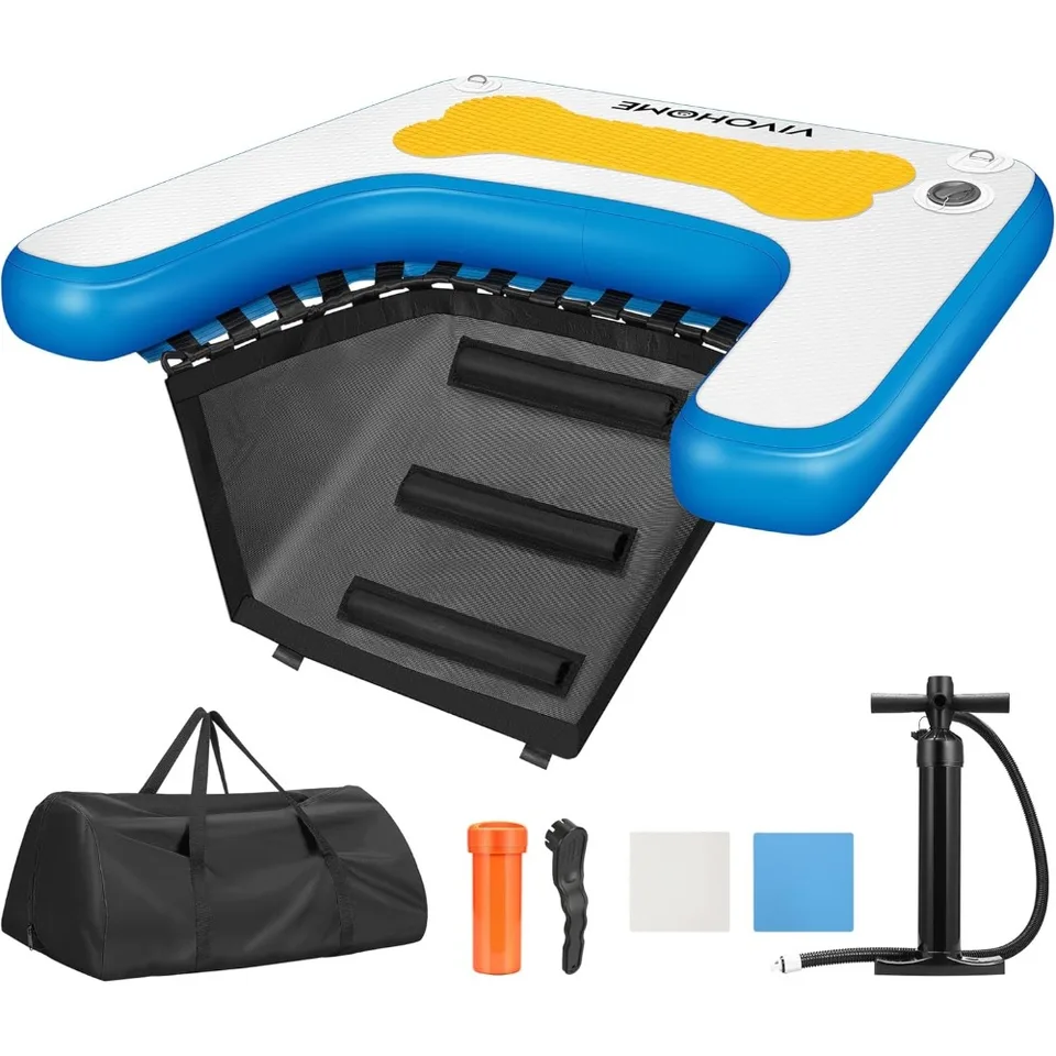 Inflatable Dog Water Ramp Pool Float for Easy Access