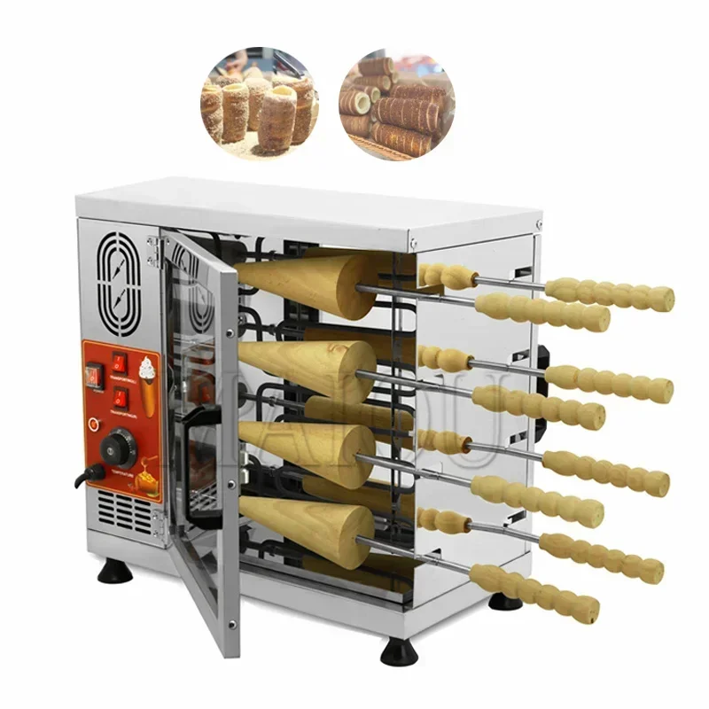 

Electric Hungarian Kurtos Kalacs Machine Chimney Maker for Ice Cream Cones Commercial Kitchen Baking Equipment