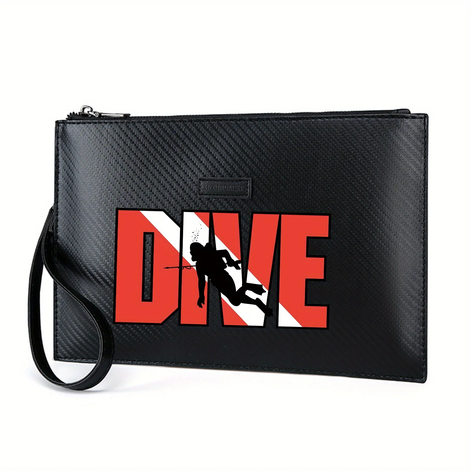 

Diver в красно-белом цвете с надписью «Diver» Элегантная мужская сумка из искусственной кожи с принтом Модная и практичная для повседневной носки