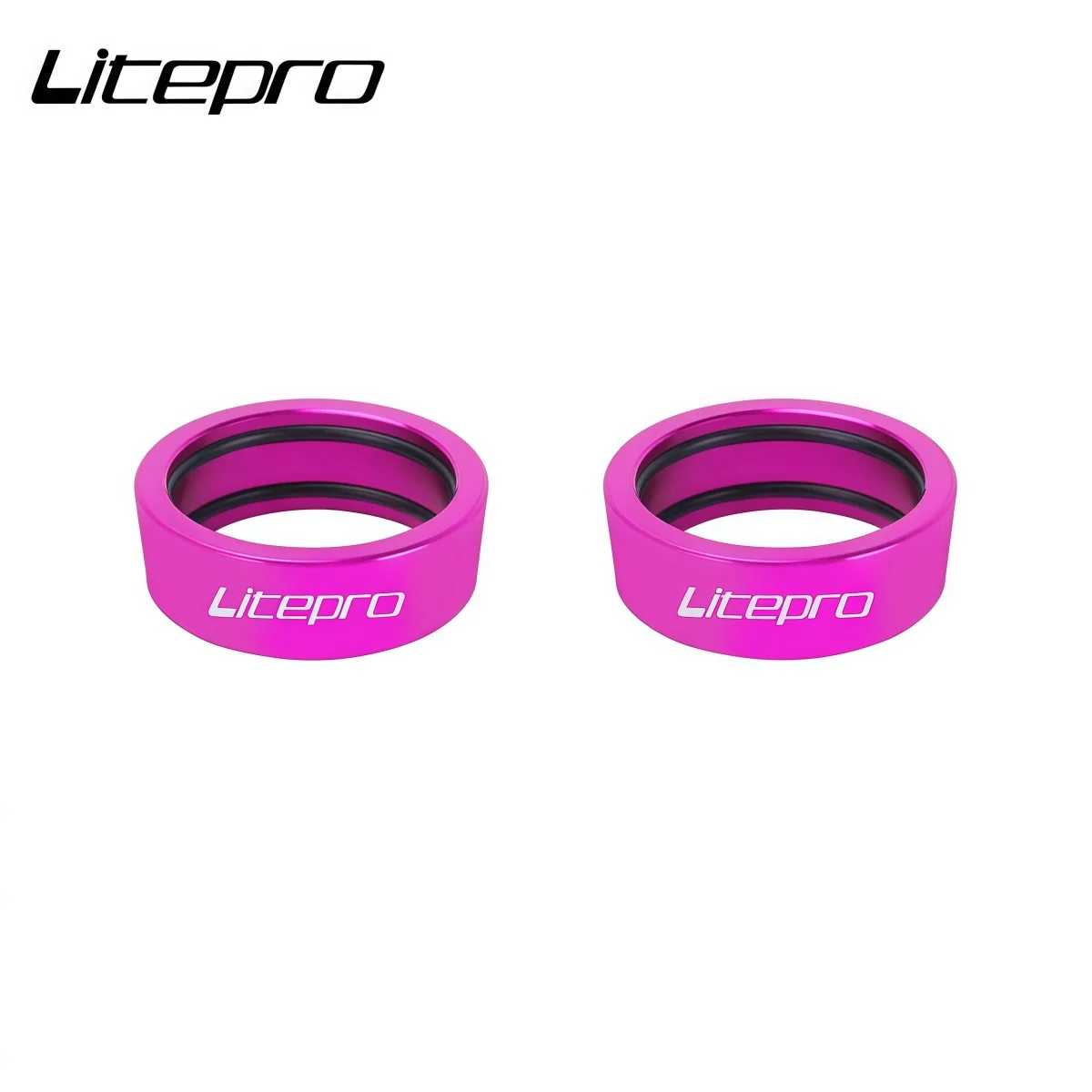 Litepro Aluminum Alloy Fixing Ring For Folding Bike Handlebar Stopper– 25.4mm Clamp (Black Red Gold